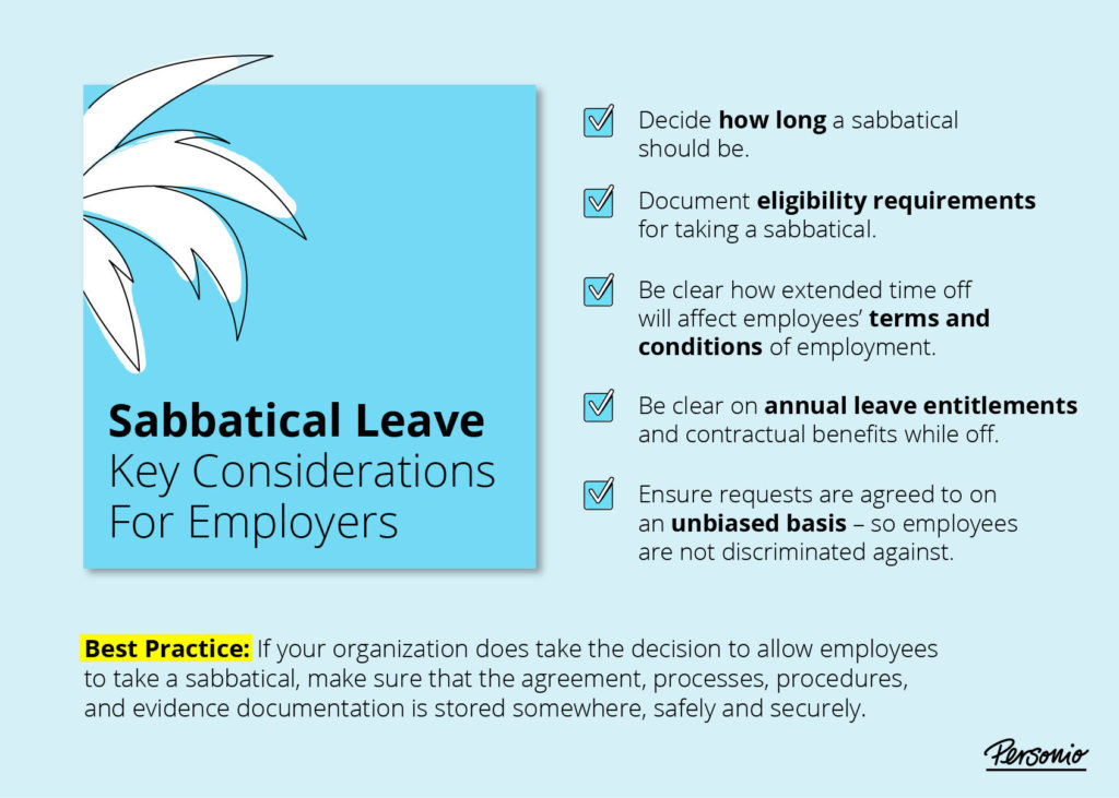 key considerations before taking sabbatical leave