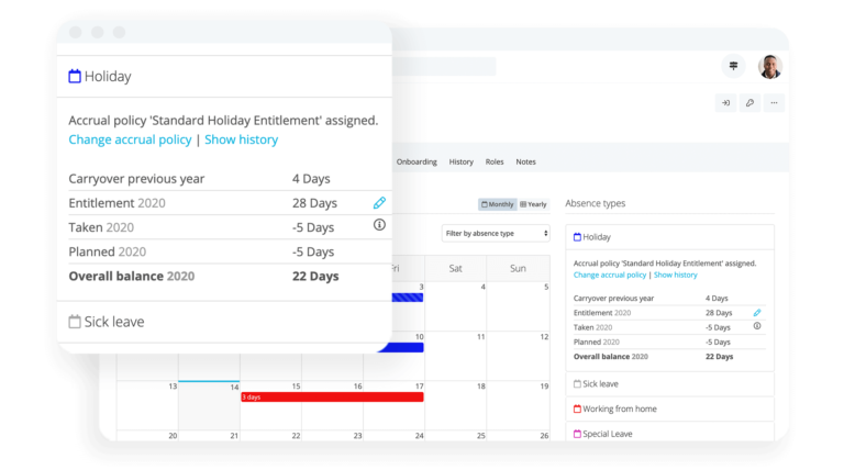Absence Management Tool for Holiday Entitlement